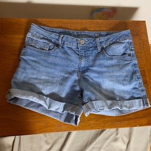 Faded Glory Denim Shorts Cuffed Hem 10